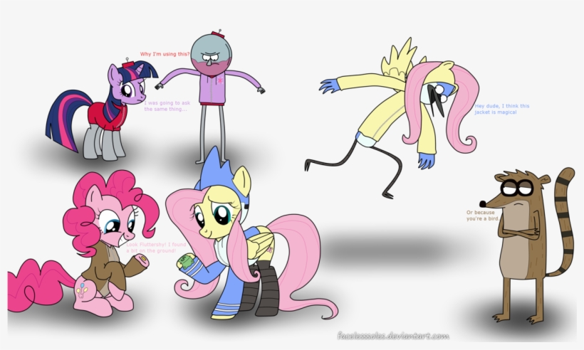 Facelesssoles, Benson, Clothes, Costume, Crossover, - Regular Show And Mlp, transparent png #2011201