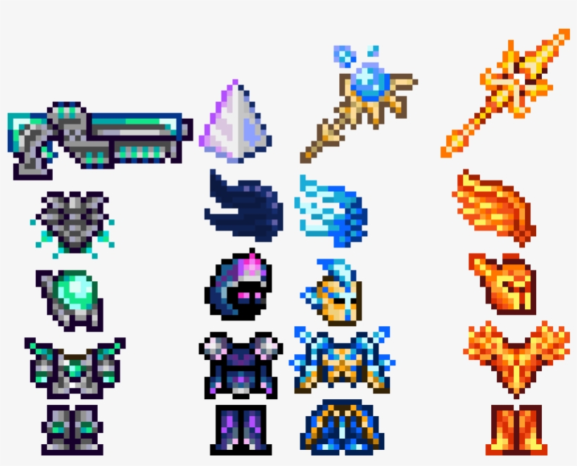 Terraria Best Armor And Weapons Pixel Art Maker - Pixel Art Terraria Armor, transparent png #2011577