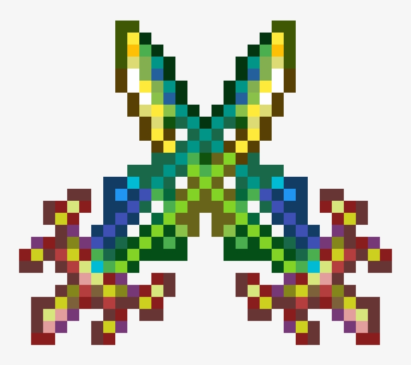 Terraria Terra Blade - Terraria Sword Pixel Art, transparent png #2011677