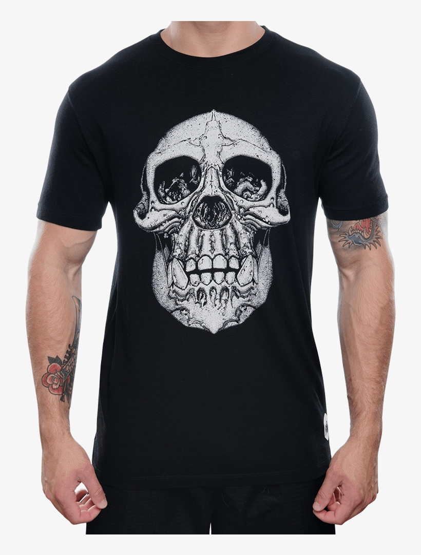 Chimp Skull Bamboo T-shirt - Wwe Shield T Shirts, transparent png #2011750