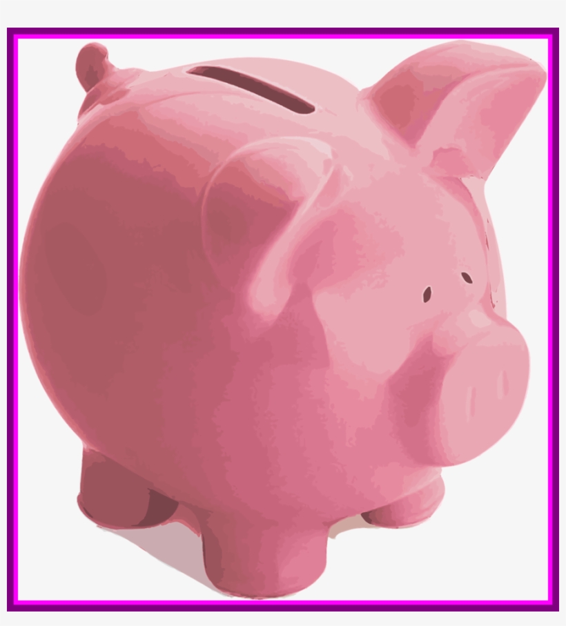 Pink Piggy Bank Clipart Piggy Bank Money Saving - Pink Piggy Bank, transparent png #2012301
