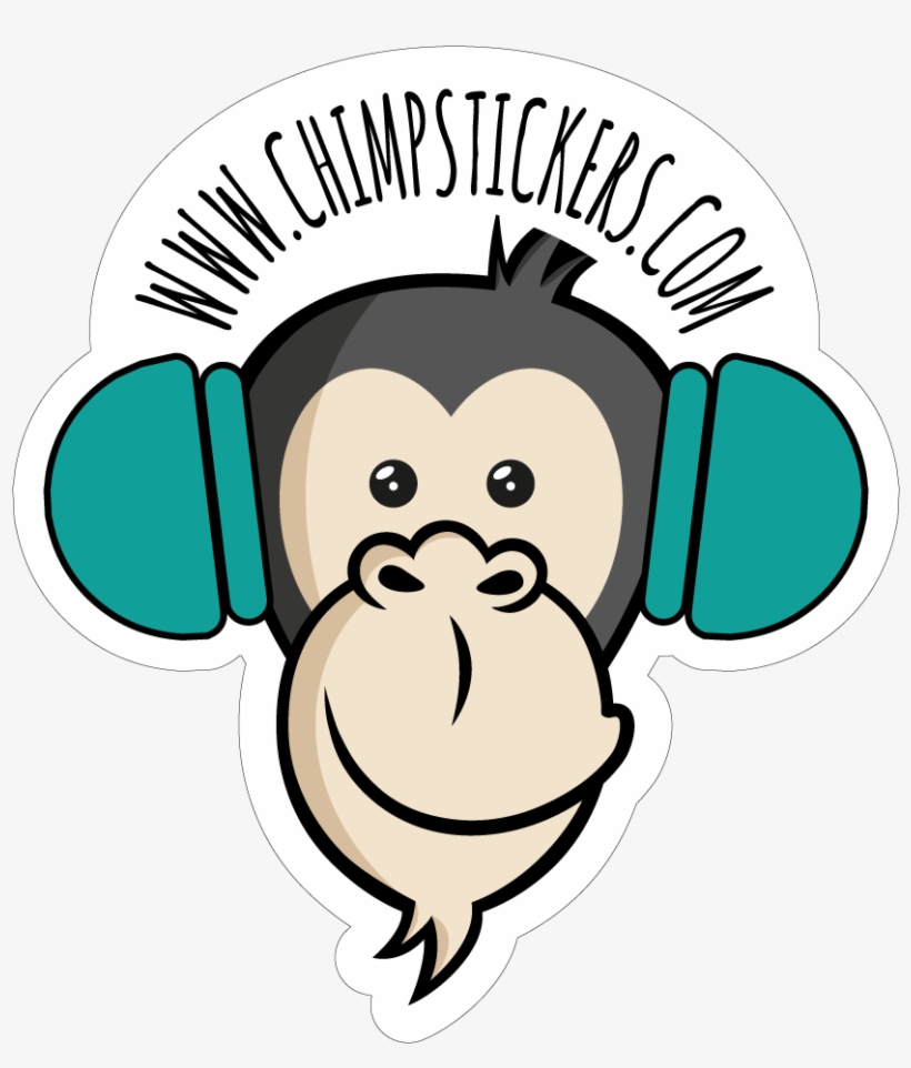 Fones Chimp Stickers - Sticker, transparent png #2012344