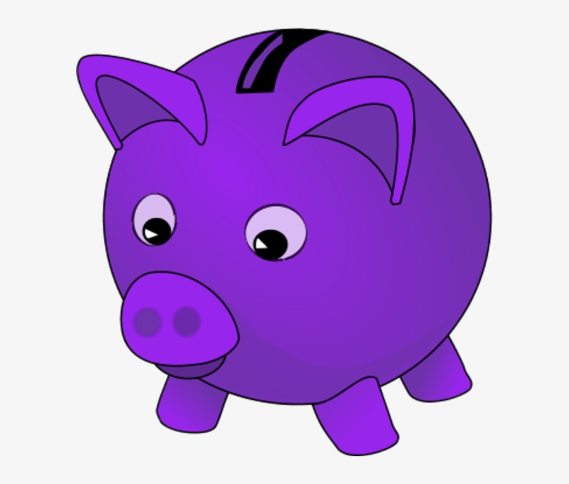 Piggy Bank Clip Art 9 Wikiclipart - Blue Piggy Bank Clipart, transparent png #2012394