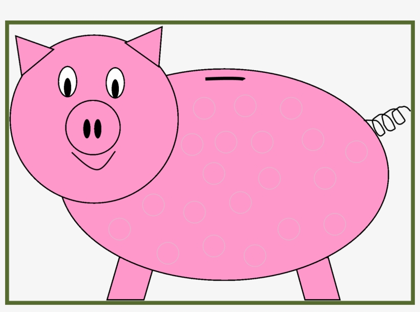 Awesome Template Clip Art On Of Printable - Piggy Bank Template, transparent png #2012445