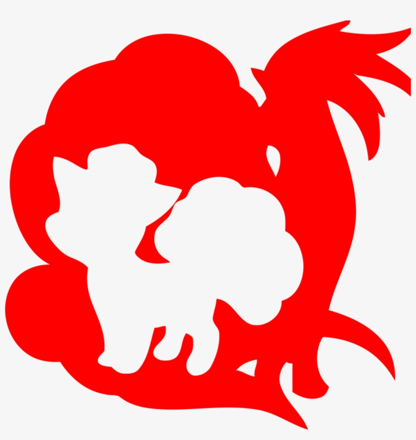 Ninetails With Vulpix Cutout - Vulpix, transparent png #2012464