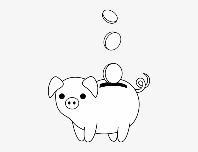 Piggy bank simple line icon Royalty Free Vector Image