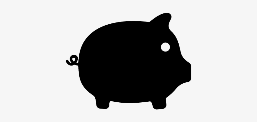 Piggy Bank Vector - Silueta De Cerdito Alcancia, transparent png #2012694
