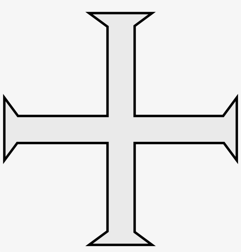 Open - Knights Templar Cross Svg, transparent png #2013045