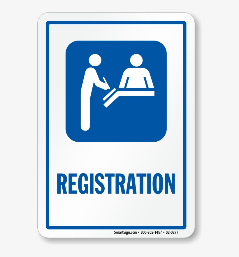 Registration Sign With Hospital Receptionist Symbol - Hospital Registration, transparent png #2013209