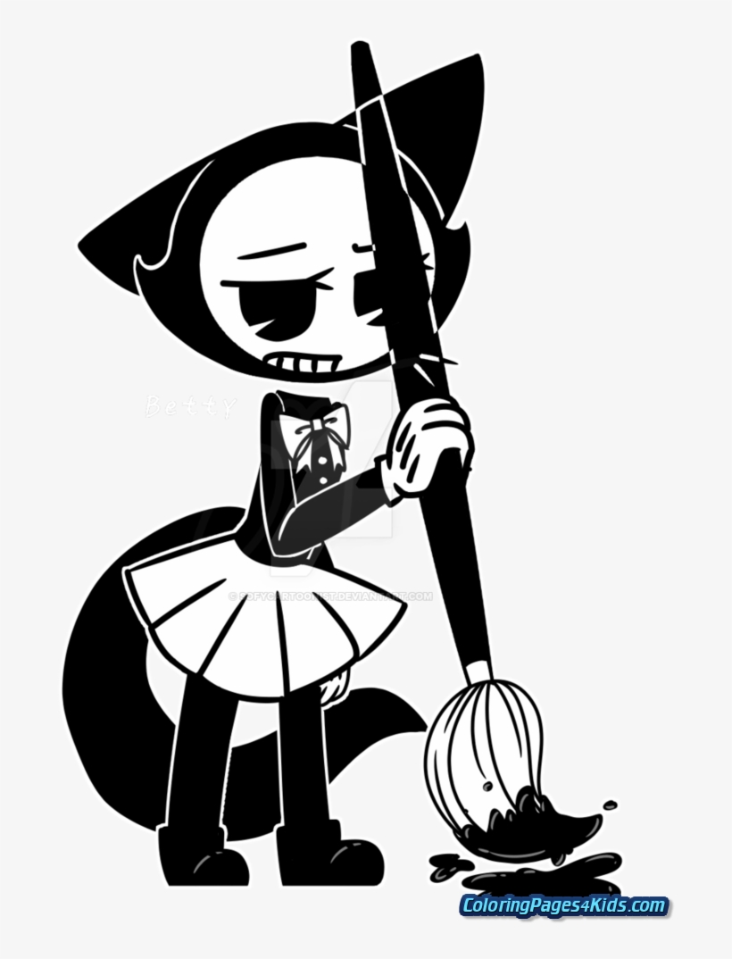 Coloring Pages Bendy And The Ink Machine Alice Angel - Bendy And The Ink Machine, transparent png #2013227