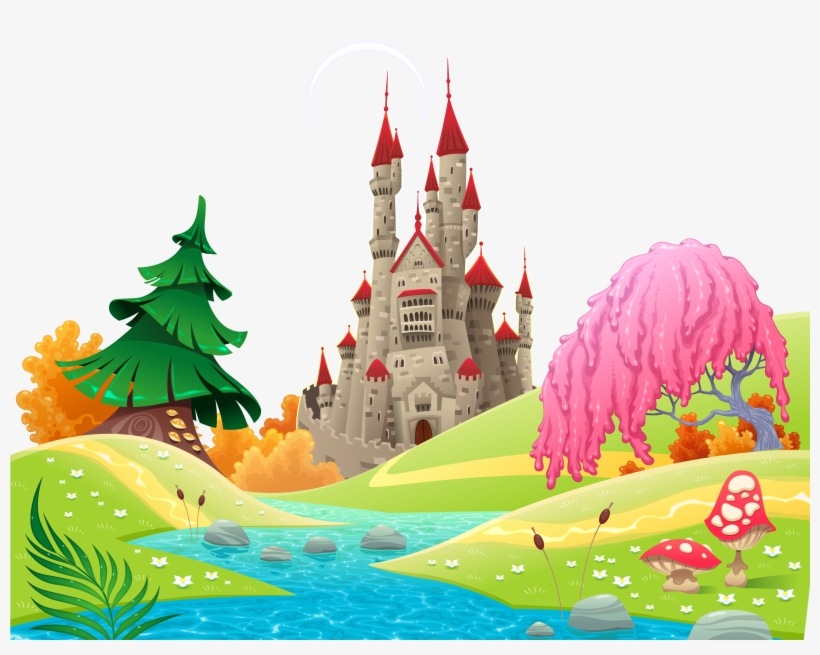 Vector Transparent Library Castle Cartoon Illustration - Fairy Tail World Drawings, transparent png #2013520