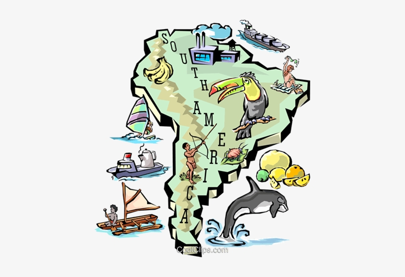 South America Map - Cargo Ship Clip Art, transparent png #2014078