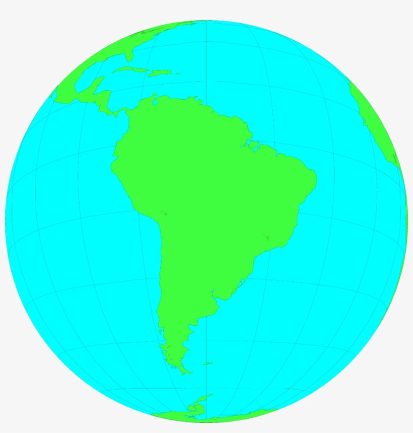 Cartoon - Globe Showing South America, transparent png #2014099