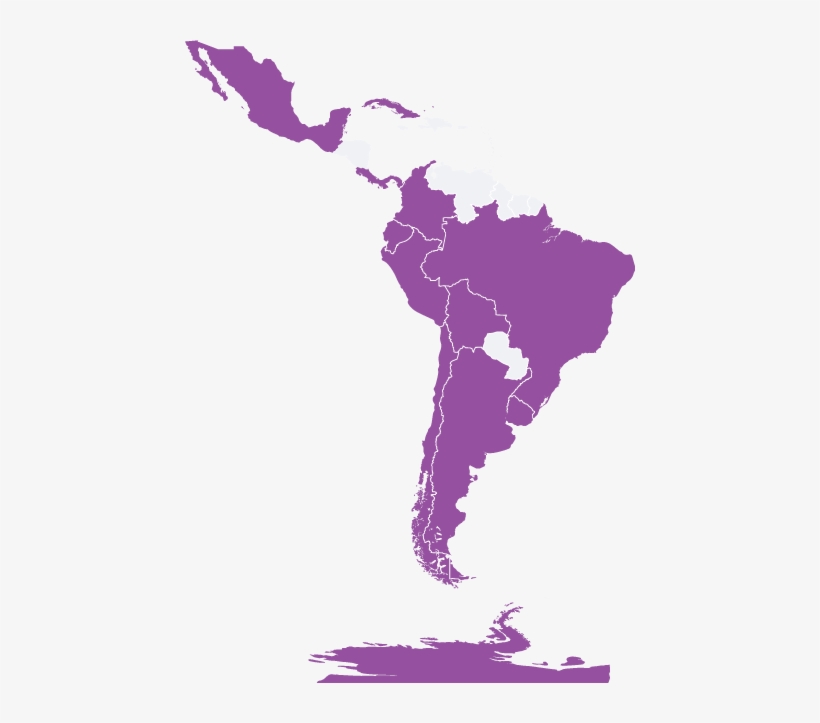 Central South America - Map Of Religion In Latin America, transparent png #2015121