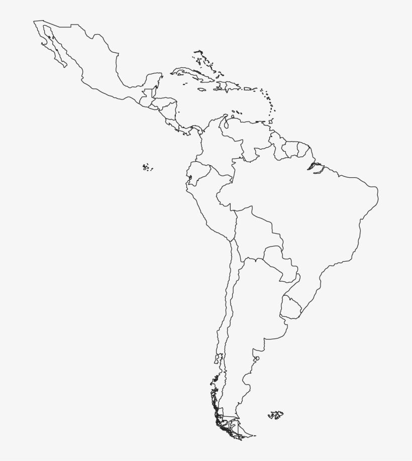 Latin America - Blank Map Of Spanish Countries, transparent png #2015208