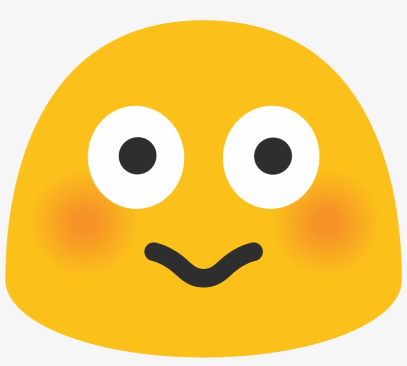 Emoji U1f633 Svg Wikimedia Commons - Google Emoji Flushed Face, transparent png #2016243