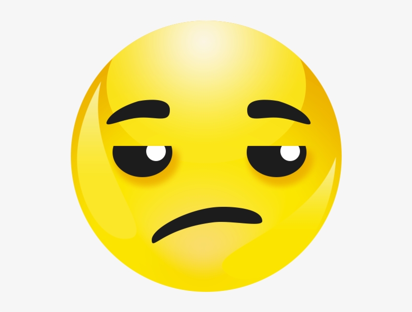 Worried Uneasy Face Emoji - Emoji, transparent png #2016343