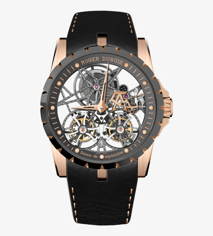 Excalibur Skeleton Double Flying Tourbillon Canelo - Roger Dubuis Excalibur 45 Skeleton Double Flying Tourbillon, transparent png #2016690