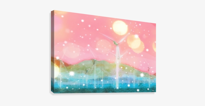 Wind Turbine In The Desert With Snow And Bokeh Light - Artist, transparent png #2016729