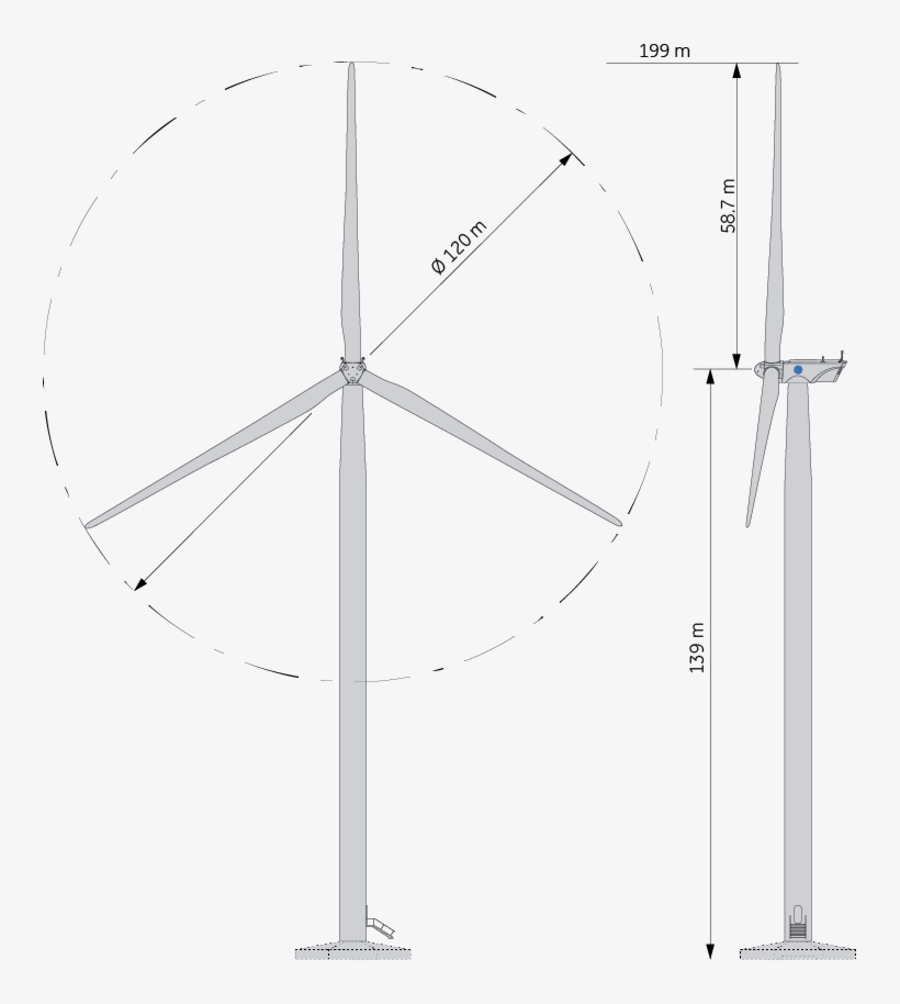 About The - Ge Wind Turbine Dimensions, transparent png #2016795