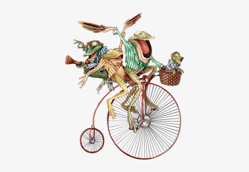 3frogs-unicycle - Frog Penny Farthing, transparent png #2017557