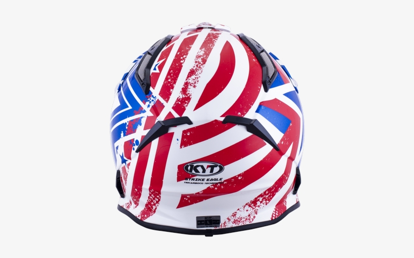 Kyt Strike Eagle Patriot Cross Helmet - White/blue/red, transparent png #2017661