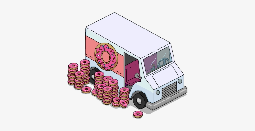 Donut Truck Menu - Simpsons Tapped Out Homers Chiliad, transparent png #2018592