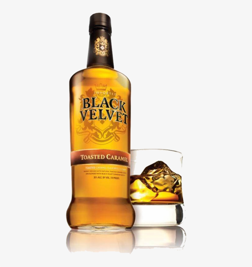 Clip Stock Black Velvet New Toasted Caramel Add To - Black Velvet Whiskey, transparent png #2018618