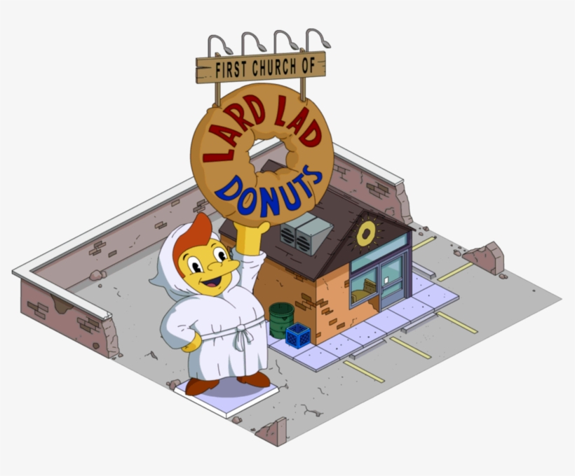 500px-église D - - Simpsons Lard Lad Donuts, transparent png #2018833