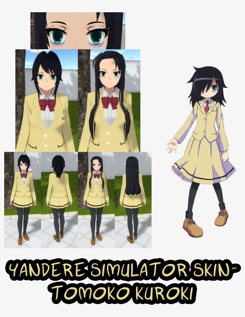 Yandere Simulator Tomoko Kuroki Skin Png Rwby Yandere - Yandere Simulator Skin Danganronpa, transparent png #2019204