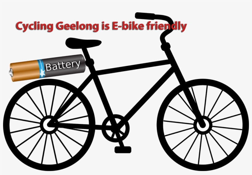 Electric Bike - Bike Clipart Black And White, transparent png #2019270