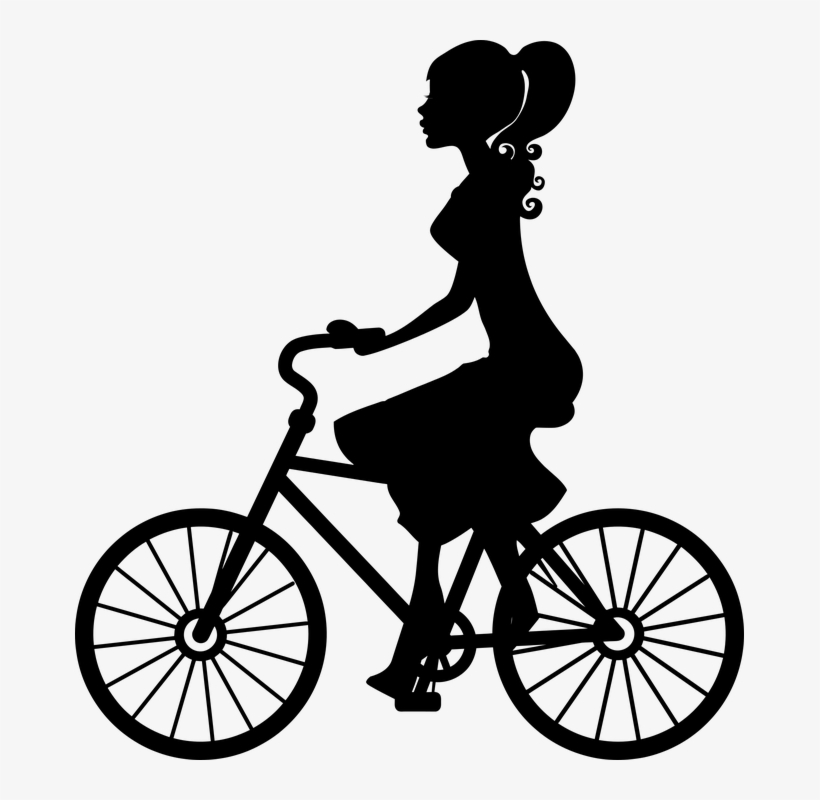 Png Alternative Design Free - Girl On Bike Silhouette, transparent png #2019658