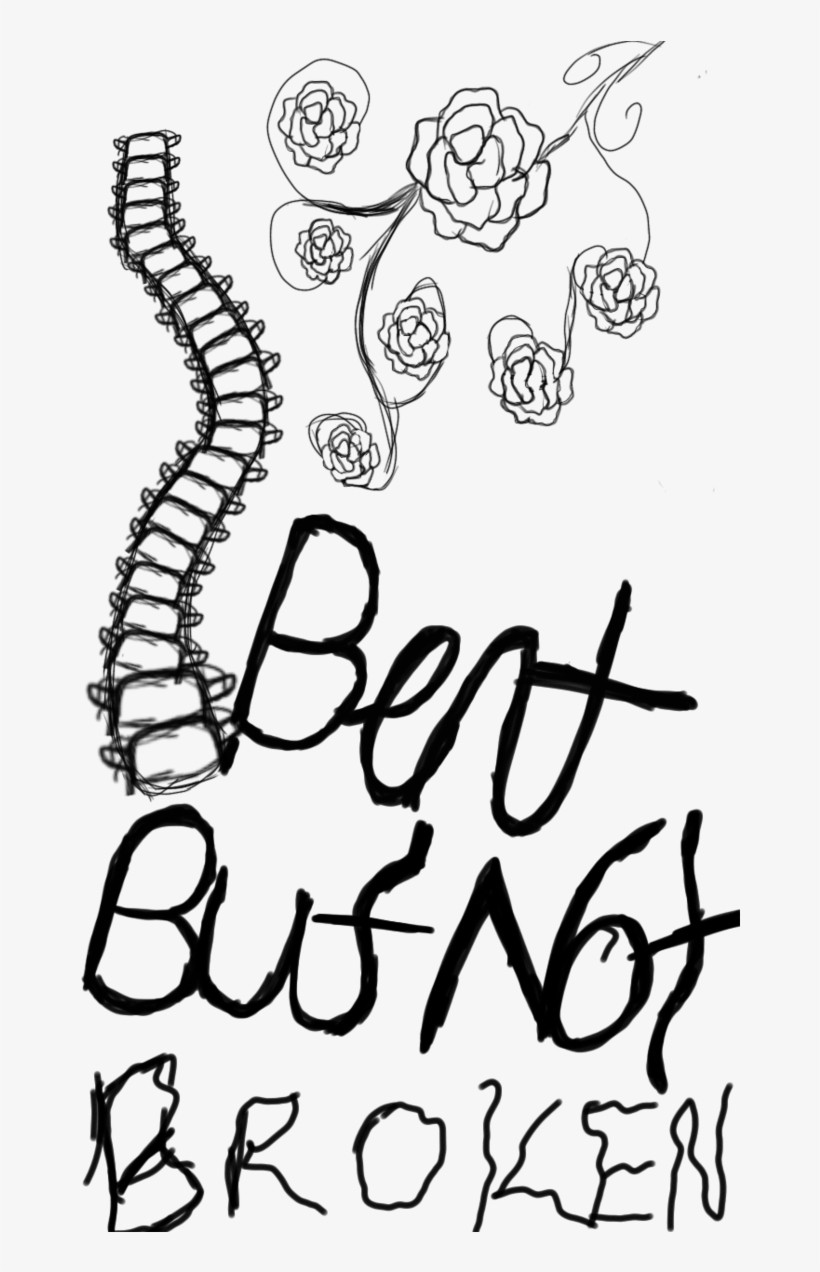 Scoliosis Drawing At Getdrawings - Bent Not Broken Png, transparent png #2019832