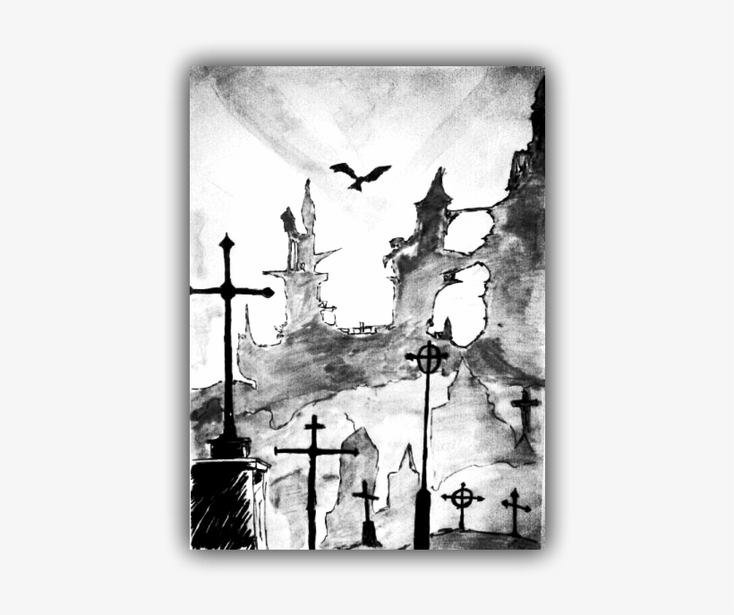 Cemetery Drawing - Cemetery, transparent png #2020347