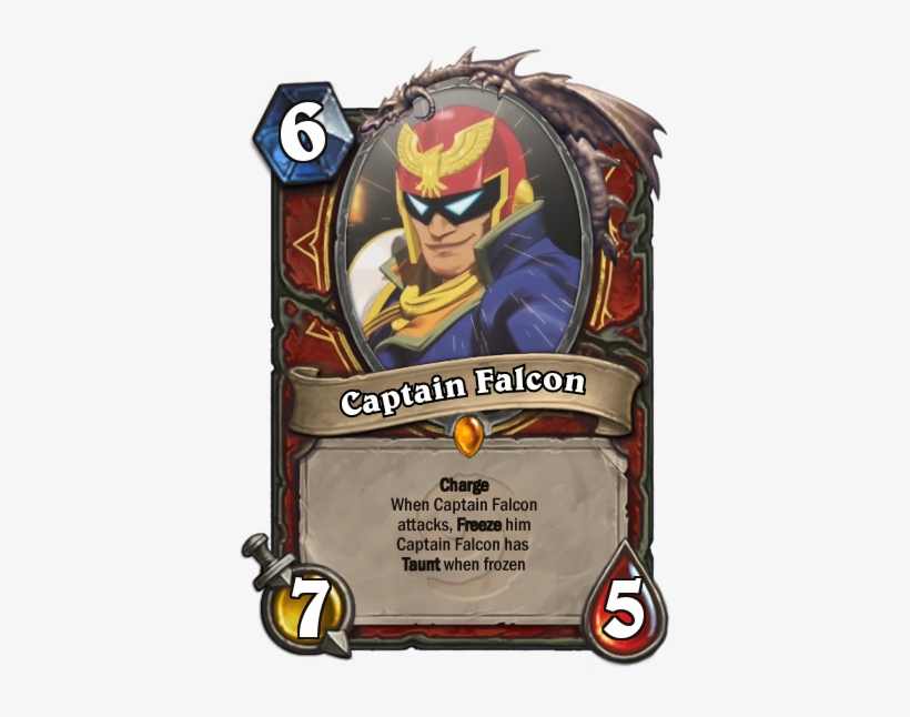 Captain Falcon Runs In And Gets A Swift Knee Of Justice - Hearthstone Old Gods Cards, transparent png #2021748