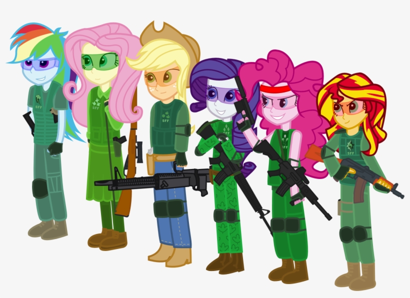 Airsoft, Aks-74u, Applejack, Artist - Sunset Shimmer Mlp Equestria Girls Mane 7 Gun, transparent png #2022718