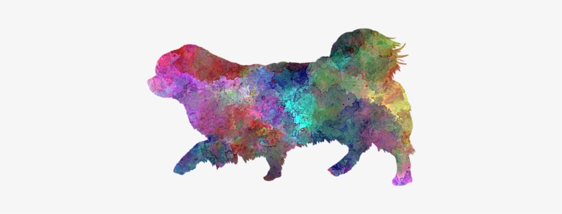 Click And Drag To Re-position The Image, If Desired - Tibetan Spaniel Im Watercolor Rundes Keramik Ornament, transparent png #2023411