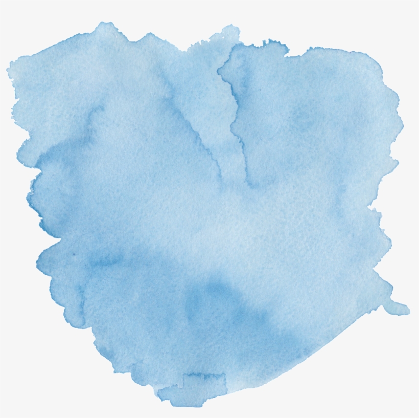Blue Hand Painted Cartoon Watercolor Material - Watercolor Painting, transparent png #2023877