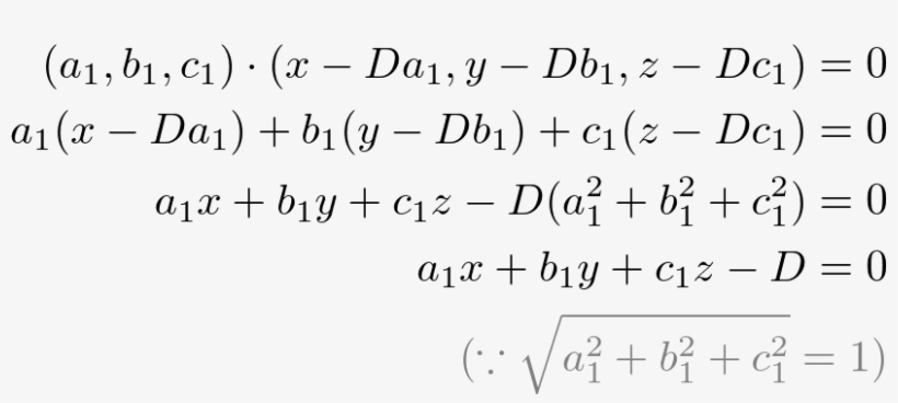 The Equation Of The Plane Can Be Rewritten With The - Normal Vector Of A Plane Equation, transparent png #2025648