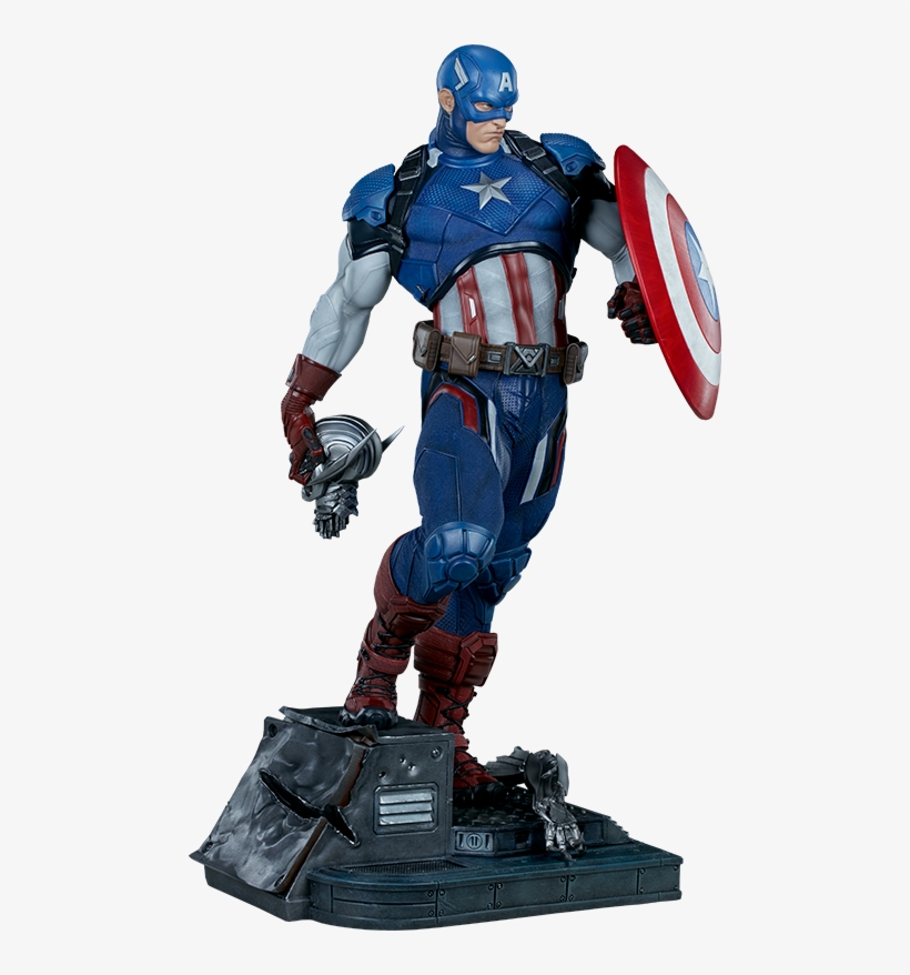 Captain America Premium Format™ Figure - Captain America Statue Png, transparent png #2025796