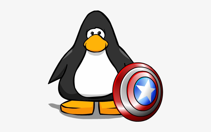Captain America Shield From A Player Card - Penguin With A Horn, transparent png #2025889