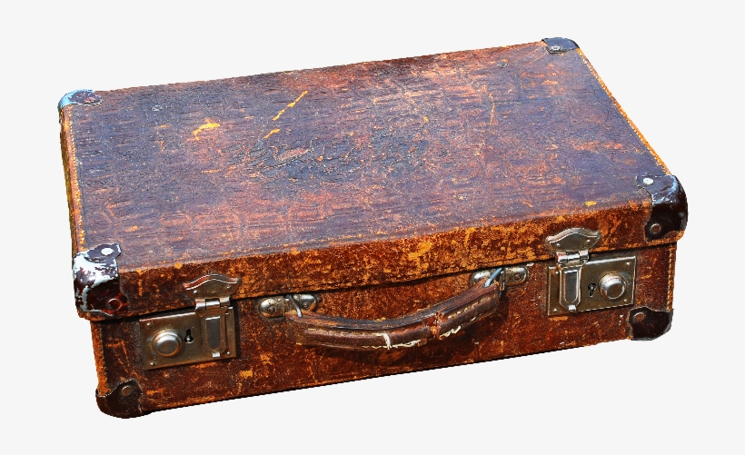 Vintage Leather Suitcase Png - Suitcase, transparent png #2026259