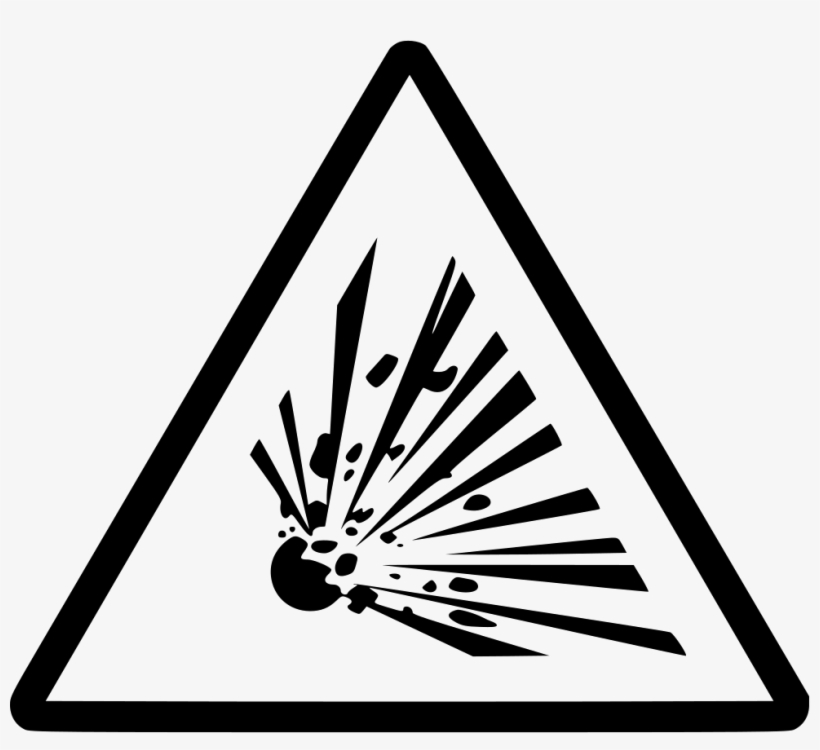 Explosive Bomb Volatile Mine Comments - Explosive Warning Sign, transparent png #2027303