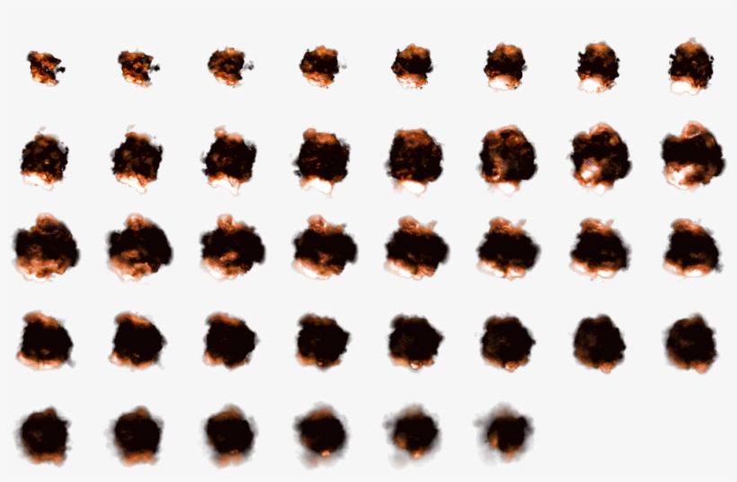 Same Sprite Sheet, Manually Color Corrected - Smoke Particle Sprite Sheet, transparent png #2028007