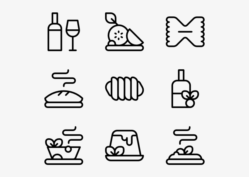 Linear Italian Cusine - Passport Icon Transparent Background, transparent png #2028046