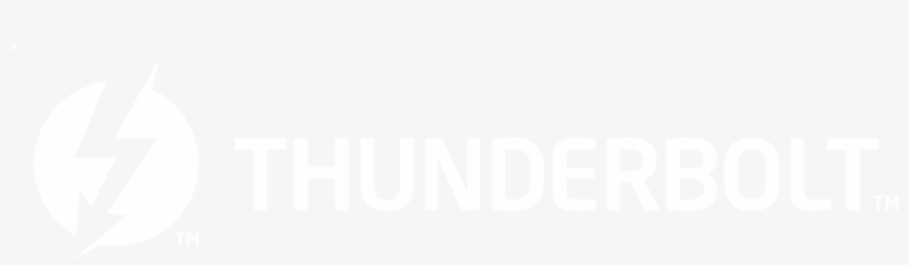 Thunderbolt Logo Black And White - Plan White, transparent png #2028897