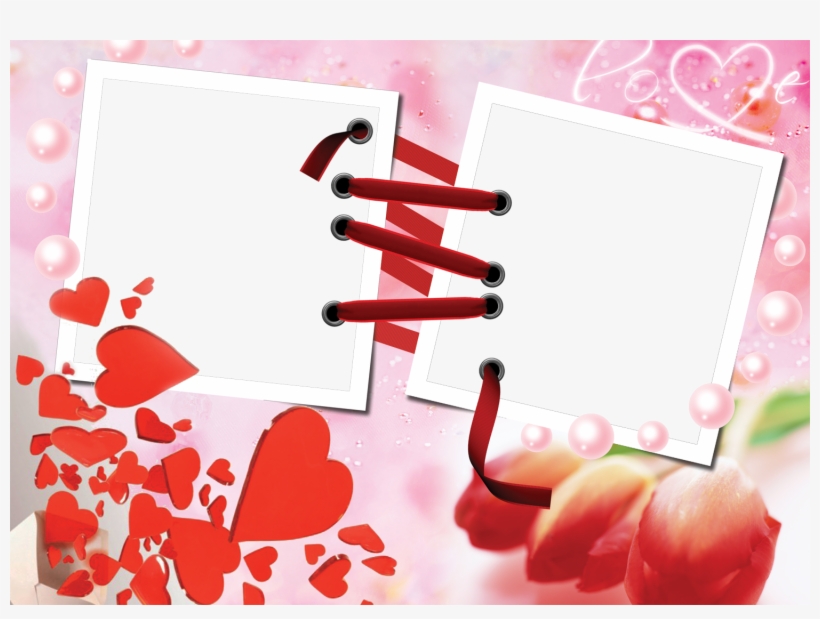 Love Frame Photoshop - Collage Para Fotos De Amor, transparent png #2029616