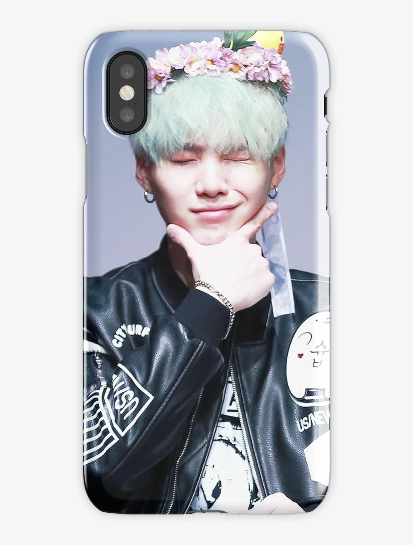 Min Yoongi ~ Bts Suga Iphone X Snap Case - Suga With A Headband, transparent png #2029739