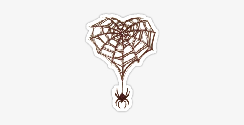 White Spider Web Png Spider Web Heart - Gothic Spider Web, transparent png #2030171