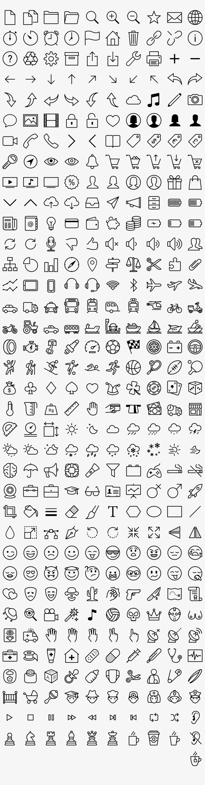 Download Ios 7 Icons In Vector - Simbolos Apuntes, transparent png #2030278